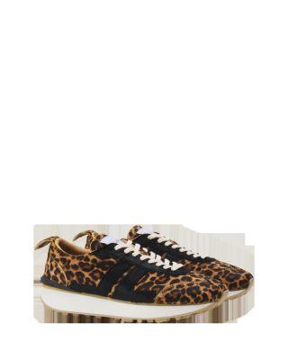 Unisex Leopard Print Bumpr Sneakers In Pony by LANVIN