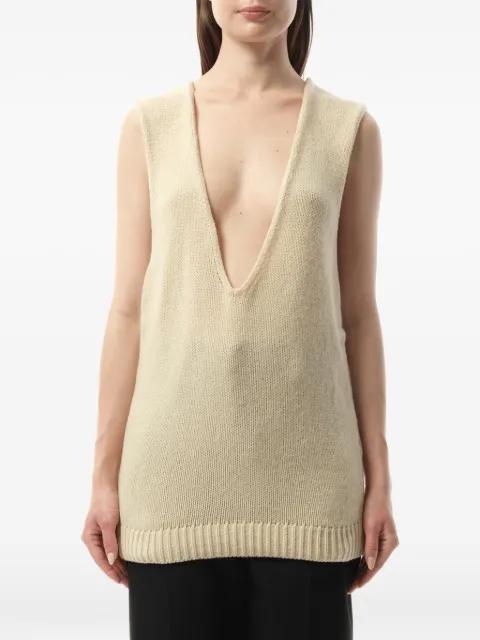 V-neck sleeveless sweater by LANVIN