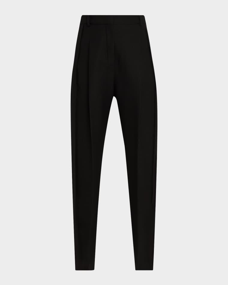 Virgin Wool Cigarette Trousers by LANVIN