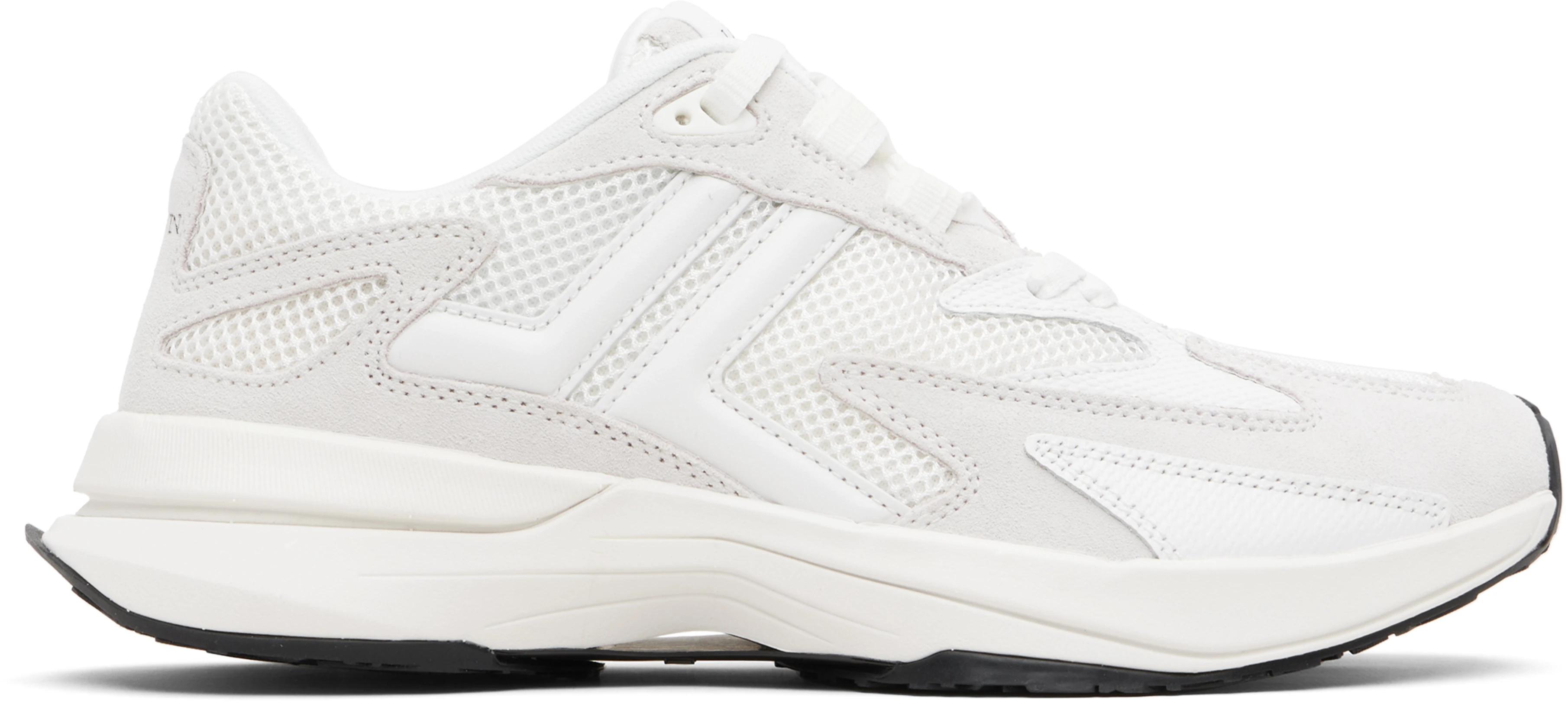 White & Gray JLA Mesh Sneakers by LANVIN