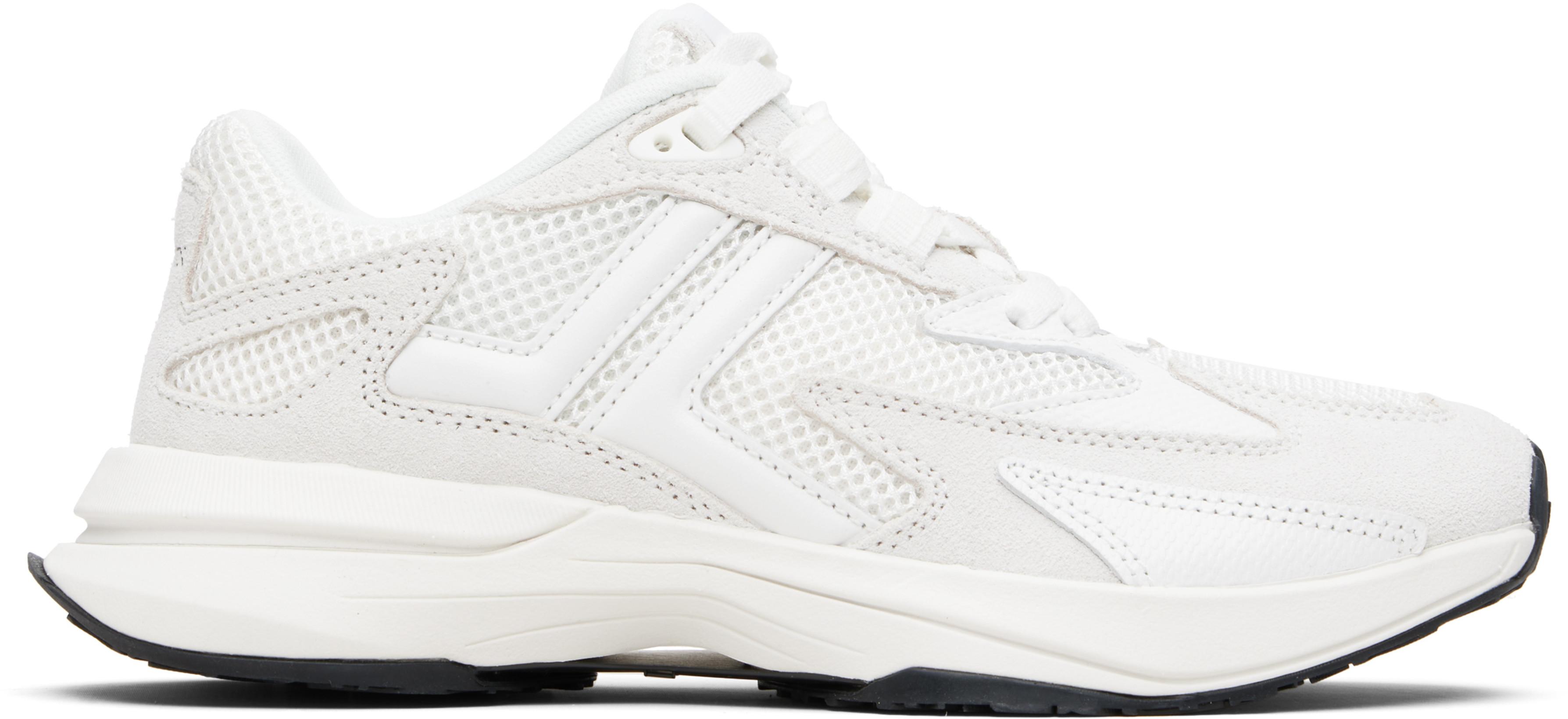 White & Off-White JLA Mesh Sneakers by LANVIN