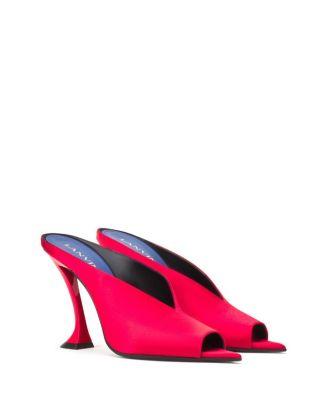 Women's Midnight Step Satin Mules by LANVIN