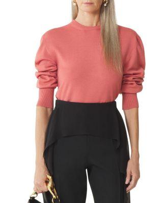 Wool Sweater With Grosgrain Detail by LANVIN