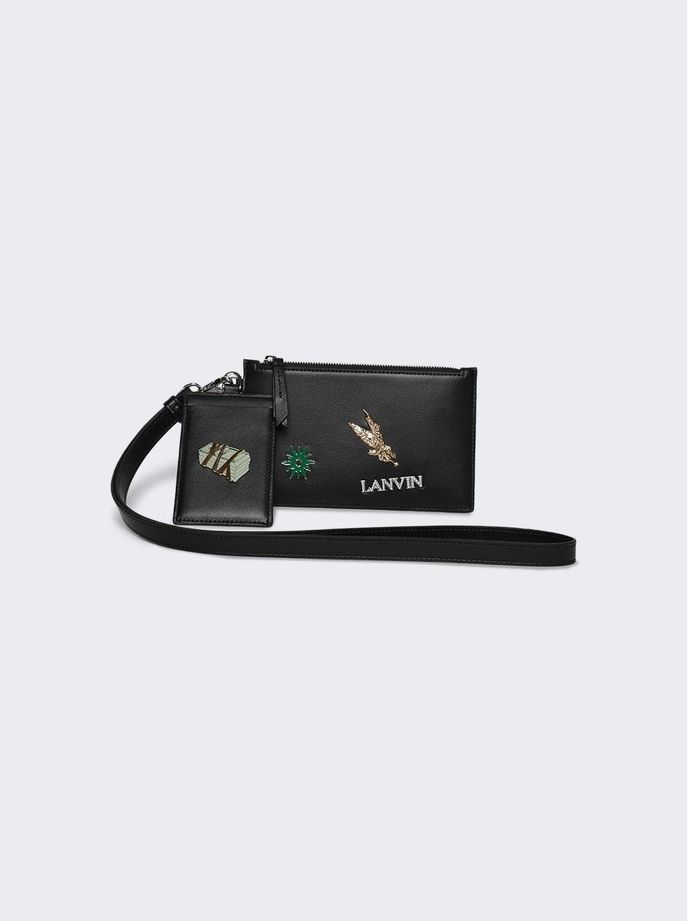 X Future Double Pouch With Studs Black  | The Webster by LANVIN