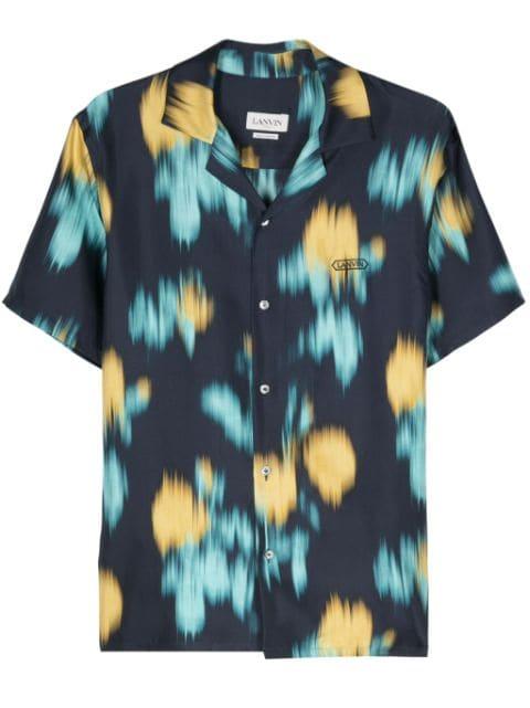 abstract-pattern silk shirt by LANVIN