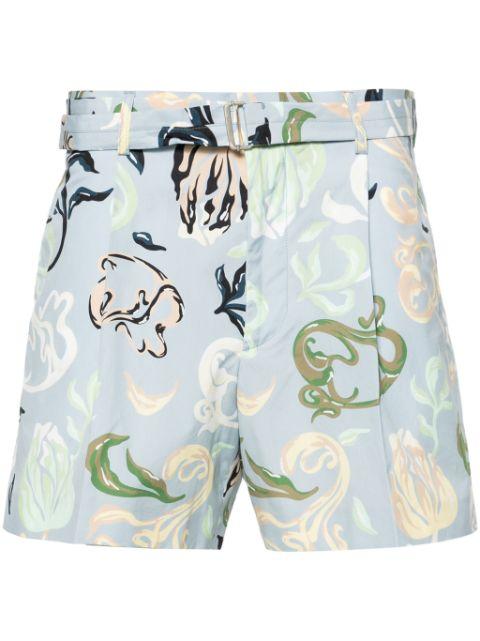 abstract-print bermuda shorts by LANVIN