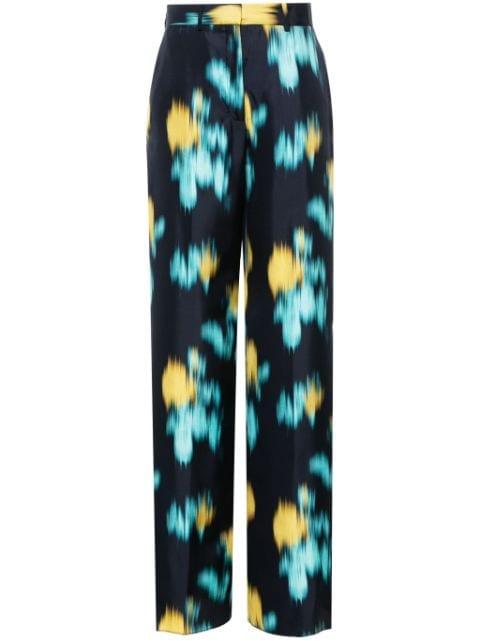 abstract-print wide-leg trousers by LANVIN