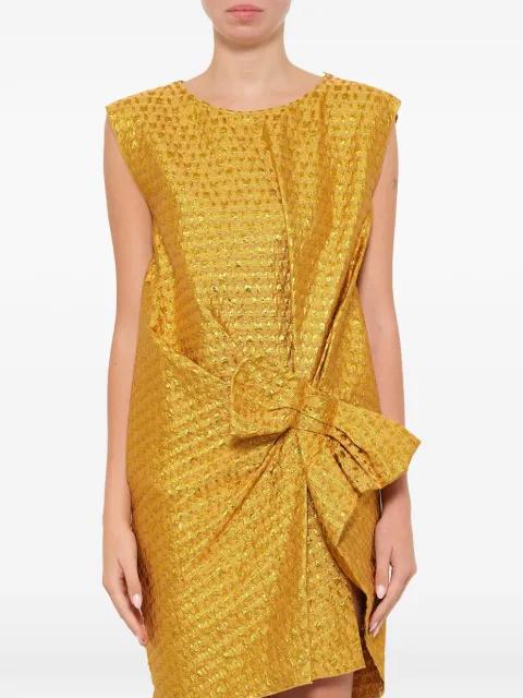 bow-detail textured mini dress by LANVIN