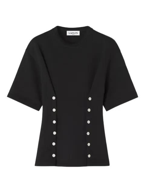 button-detail fitted top by LANVIN