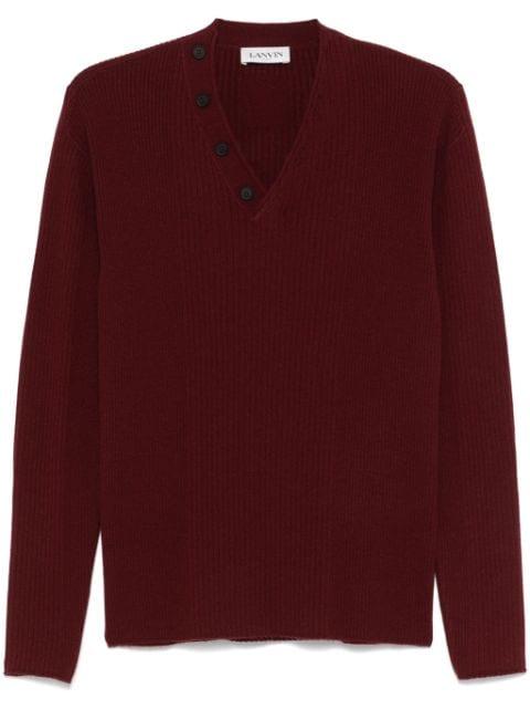 button-embellishment sweater by LANVIN