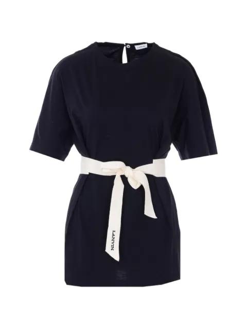 button lace detail T-shirt by LANVIN
