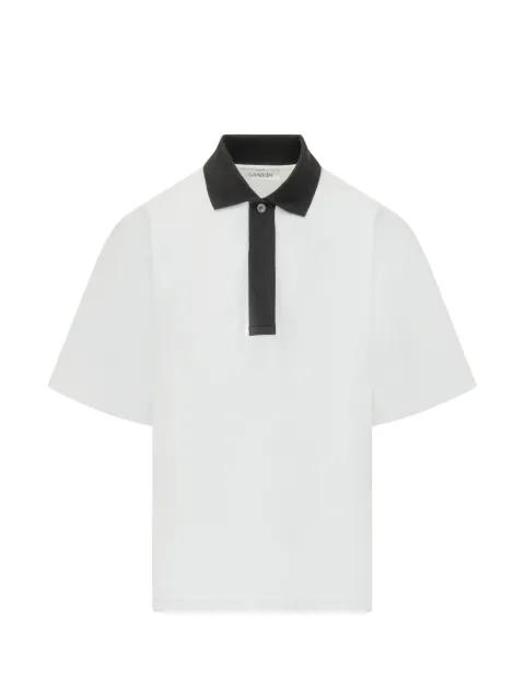 buttoned cotton polo shirt by LANVIN
