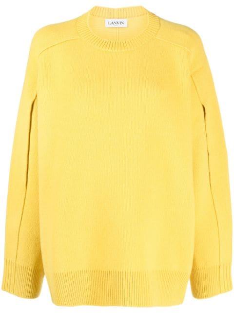 cape-back knitted jumper by LANVIN