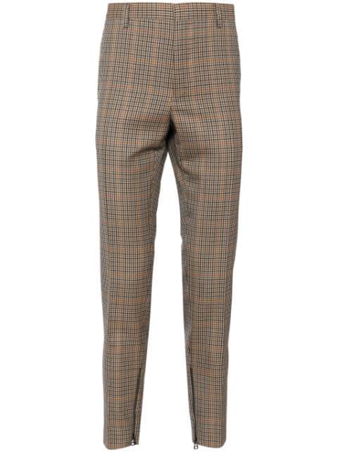 checked tapered trousers by LANVIN