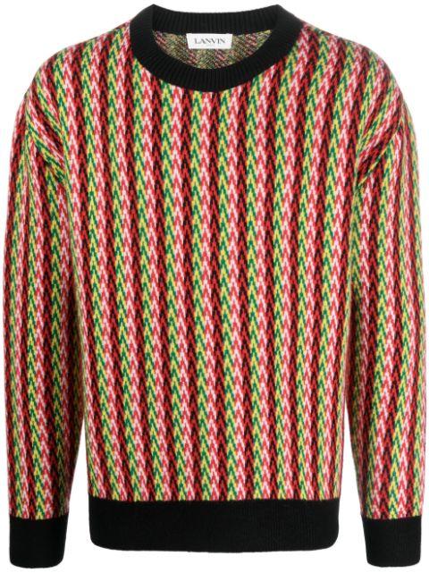 chevron-motif jumper by LANVIN