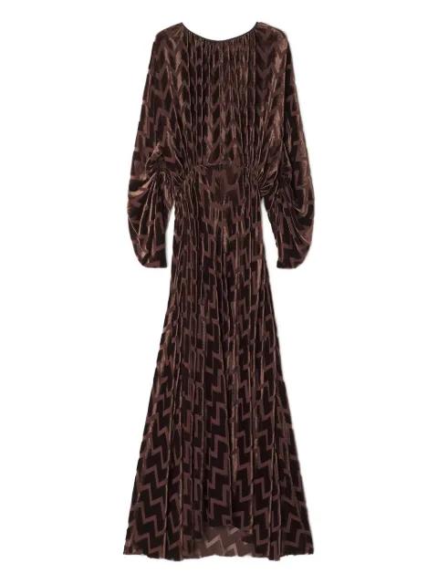 chevron-pattern maxi dress by LANVIN