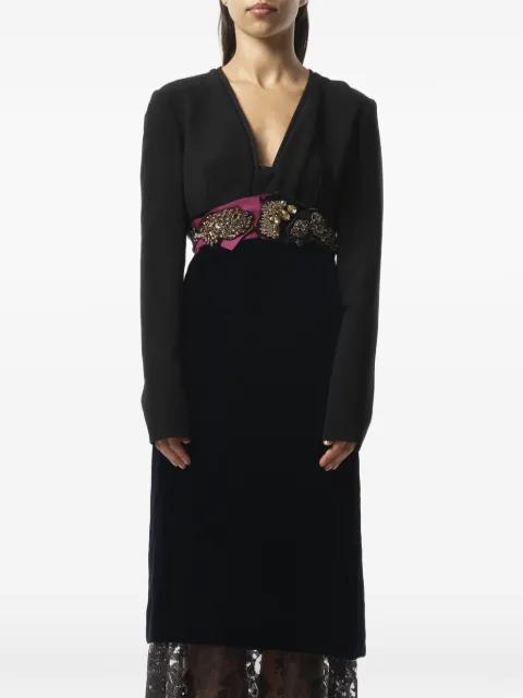 crystal-embellished lace-trim dress by LANVIN