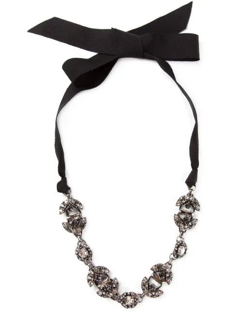 crystal ribbon necklace by LANVIN