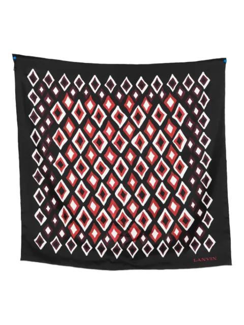 diamond-pattern silk scarf by LANVIN