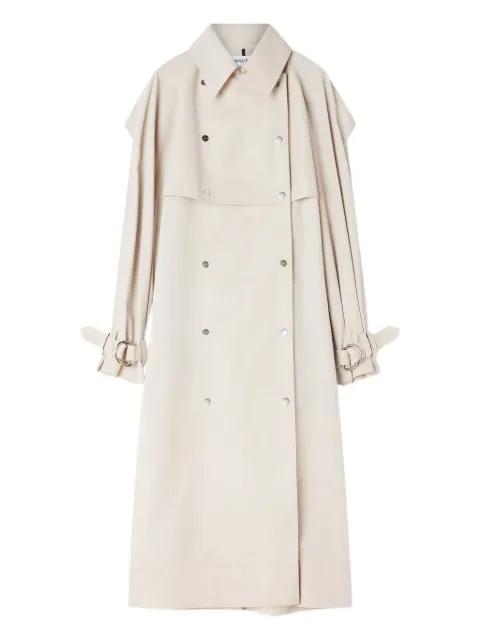 double-breasted belted coat by LANVIN