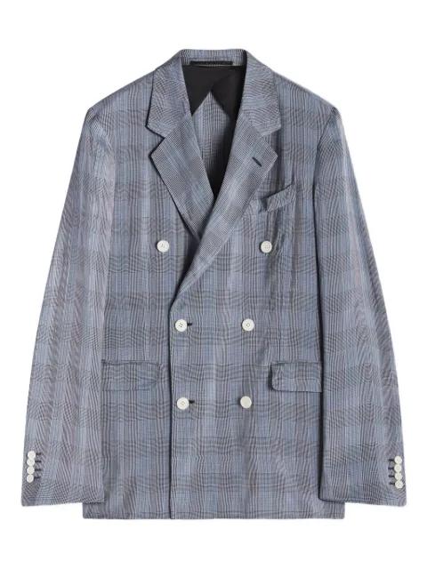 double-breasted checked blazer by LANVIN