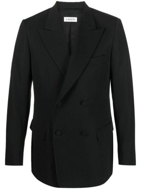 double-breasted wool blazer by LANVIN