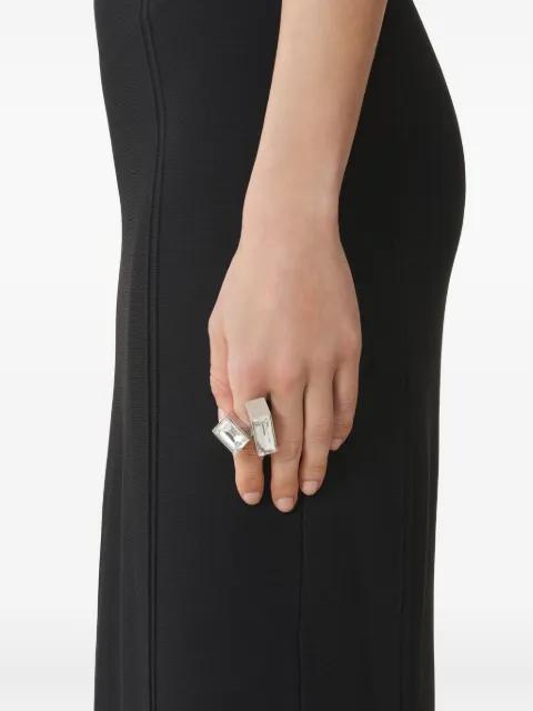 double-stone brass ring by LANVIN