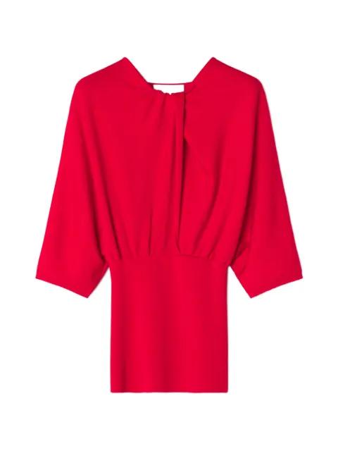 draped three-quarter-sleeve sweater by LANVIN