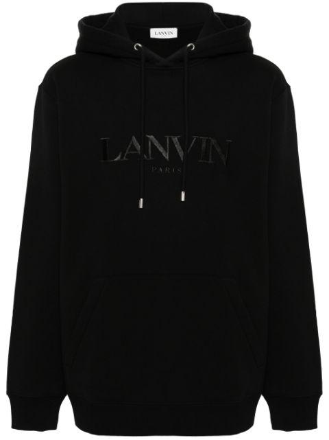embroidered-logo cotton hoodie by LANVIN