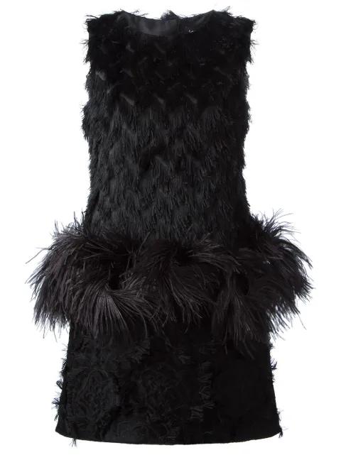 feather dress by LANVIN