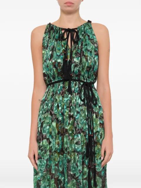 floral-print tassel-detail dress by LANVIN