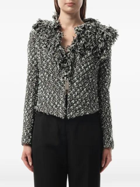 frayed-edge tweed jacket by LANVIN