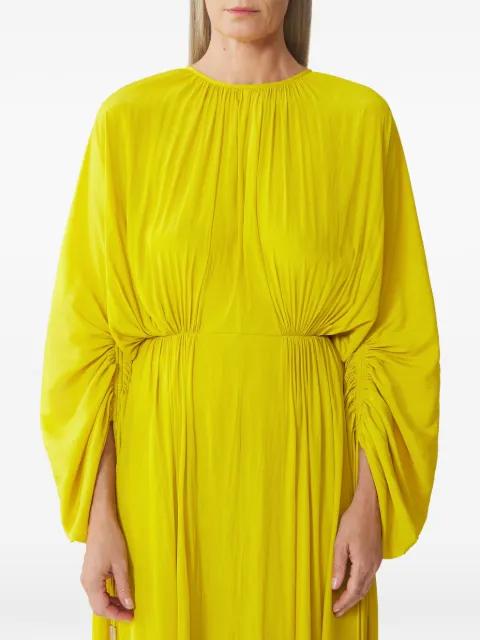 gathered-detail crew-neck midi dress by LANVIN