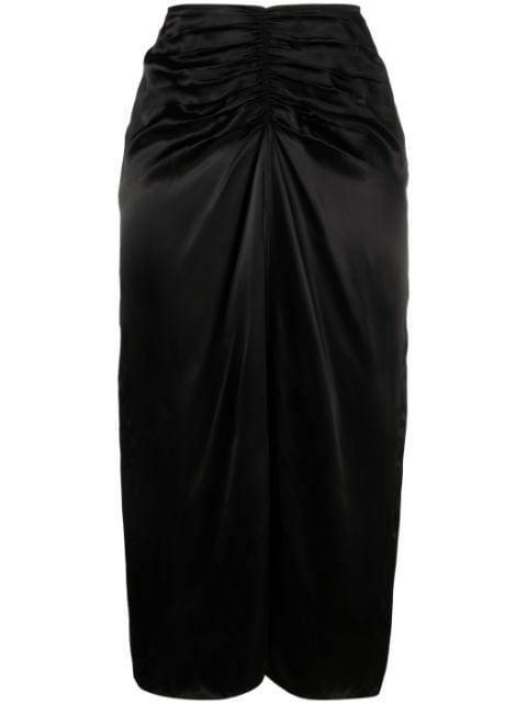 gathered-waist midi skirt by LANVIN