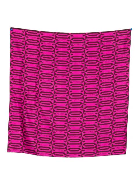 geometric-pattern silk scarf by LANVIN