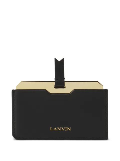 gold-stamp leather card holder by LANVIN