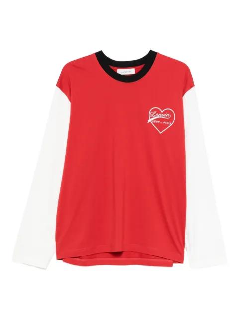 heart-logo long-sleeve T-shirt by LANVIN