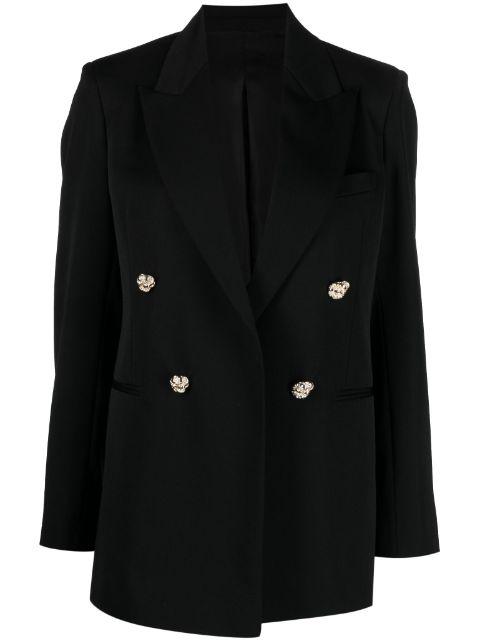 jewel-buttons open-front blazer by LANVIN