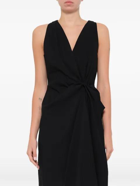 knot-detail V-neck mini dress by LANVIN