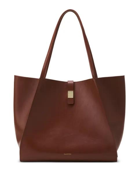 leather clasp-closure tote bag by LANVIN