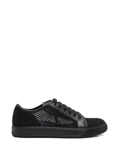 leather-detail lace-up sneakers by LANVIN