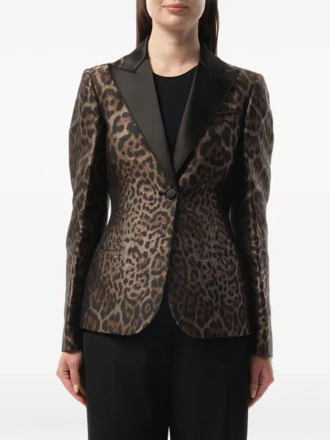 leopard-print peak-lapels blazer by LANVIN
