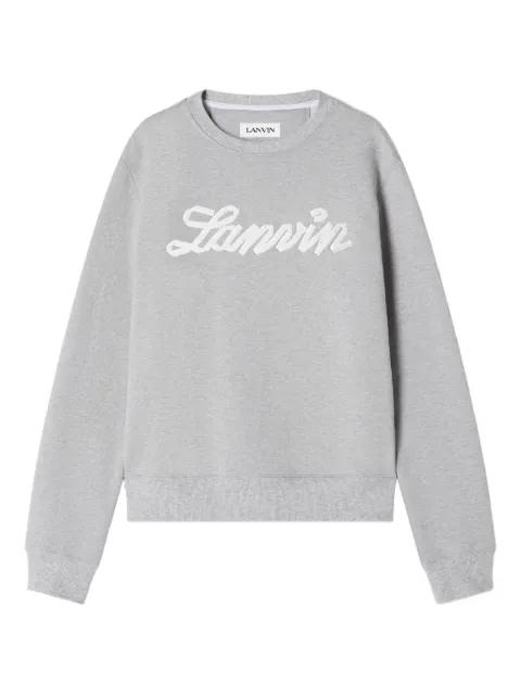 logo-detail crew-neck sweatshirt by LANVIN