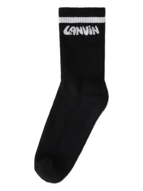 logo-detail stripe socks by LANVIN