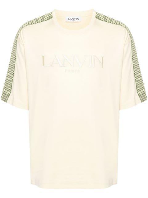 logo-embroidered cotton T-shirt by LANVIN