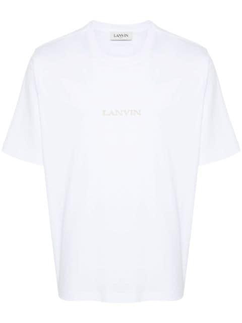 logo-embroidered cotton T-shirt by LANVIN