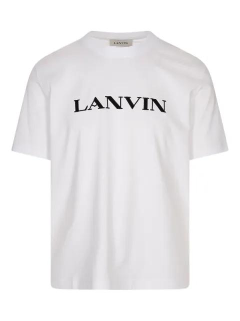 logo-embroidered cotton T-shirt by LANVIN