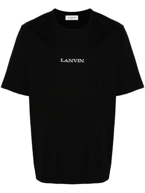 logo-embroidered cotton T-shirt by LANVIN