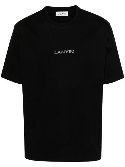 logo-embroidered cotton T-shirt by LANVIN