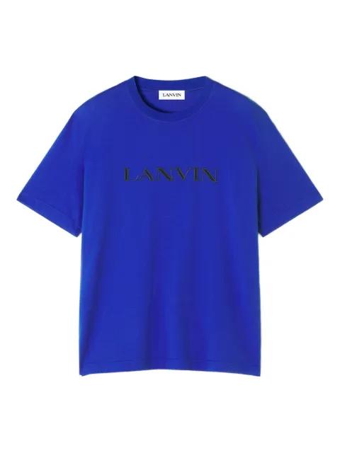 logo-embroidered cotton T-shirt by LANVIN